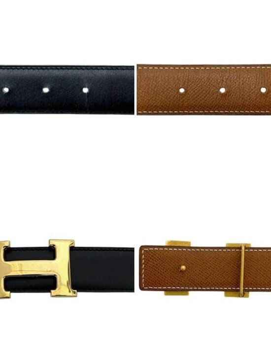 Hermes Belt Black Camel Brown Gold main image 10